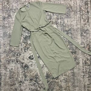 ASOS Olive Green Dress with Belt